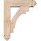Ekena Millwork Merced Arts and Crafts Smooth Bracket w/ Offset Brace, Douglas Fir, 5 1/2"W x 18"D x 22"H BKT0604X18X22MRC03SDF - alternate 2